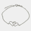 Bracciale in Argento 925 con cuori intrecciati
