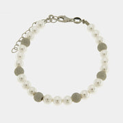 Bracciale in Argento 925 con perle e cristalli