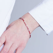 Bracciale in Argento 925 tennis rosso