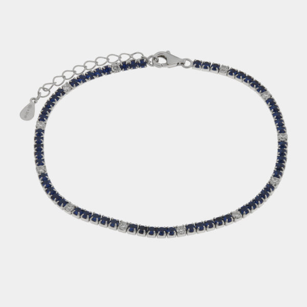 Bracciale in Argento 925 tennis blu - BYSIMON gioielli