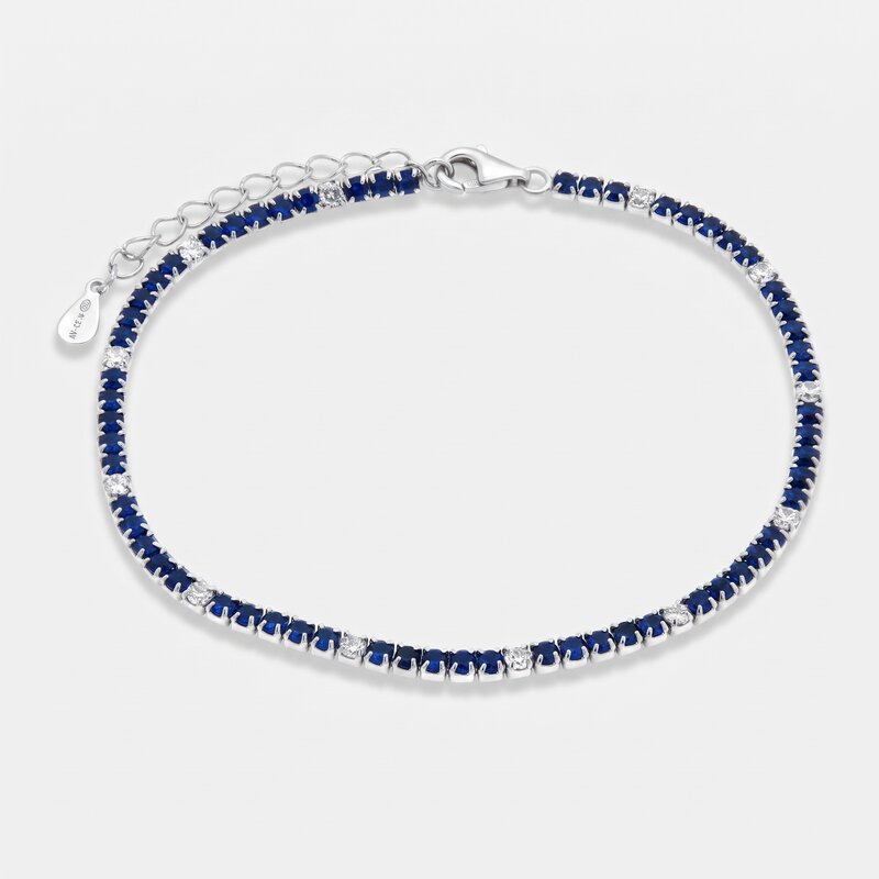 Bracciale in Argento 925 tennis blu - BYSIMON gioielli