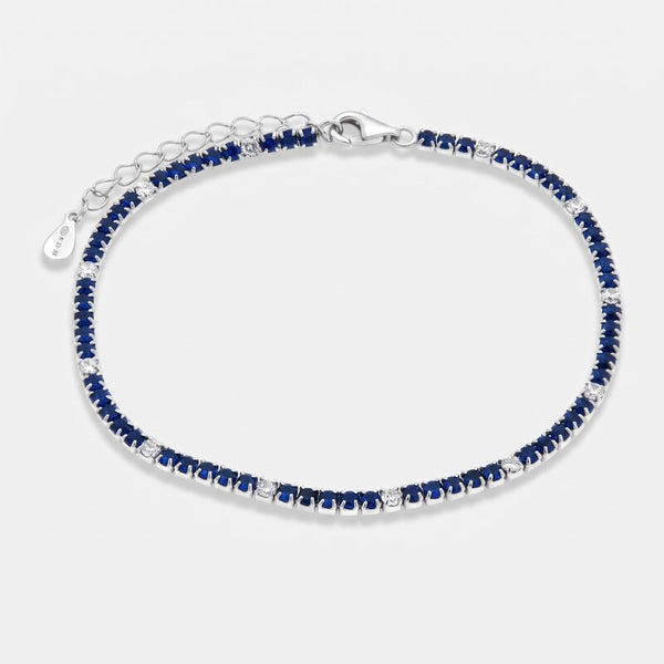 Bracciale in Argento 925 tennis blu - BYSIMON gioielli