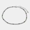 Bracciale in Argento 925 tennis con zirconi trasparenti e verdi