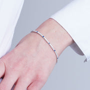 Bracciale in Argento 925 tennis con zirconi trasparenti e blu