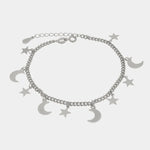 Bracciale in Argento 925 stelle e lune pendenti Collezione Hanoi - BYSIMON gioielli