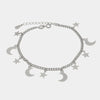 Bracciale in Argento 925 stelle e lune pendenti