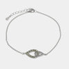 Bracciale in Argento 925 gocce intrecciate con zirconi