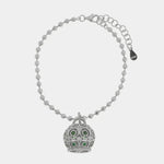 Bracciale in Argento 925 con campanella impreziosita da zirconi