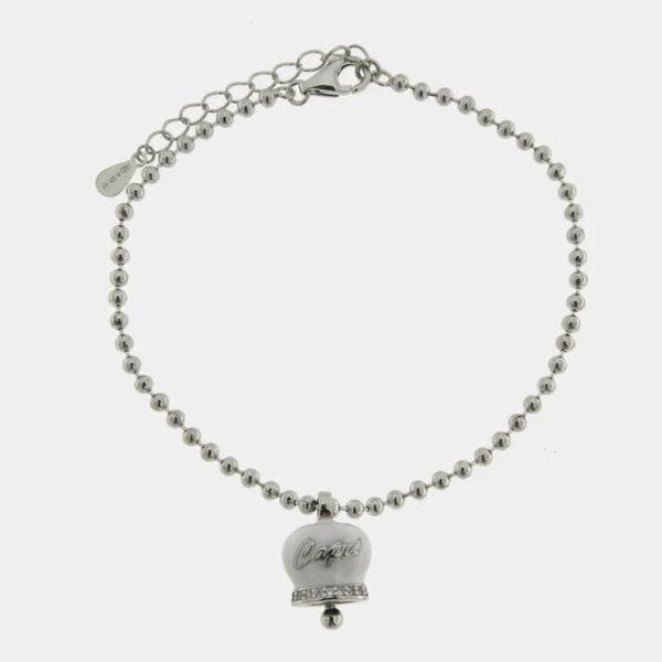 Bracciale in Argento 925 campanella bianca Capri - BYSIMON gioielli