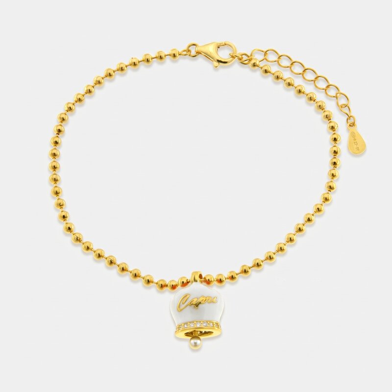 Bracciale in Argento 925 campanella bianca Capri - BYSIMON gioielli