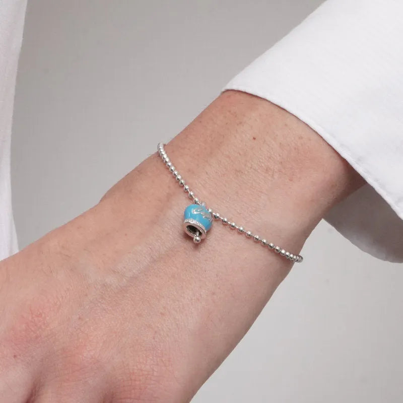 Bracciale in Argento 925 campanella turchese Capri - BYSIMON gioielli