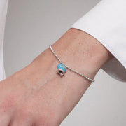 Bracciale in Argento 925 campanella turchese Capri