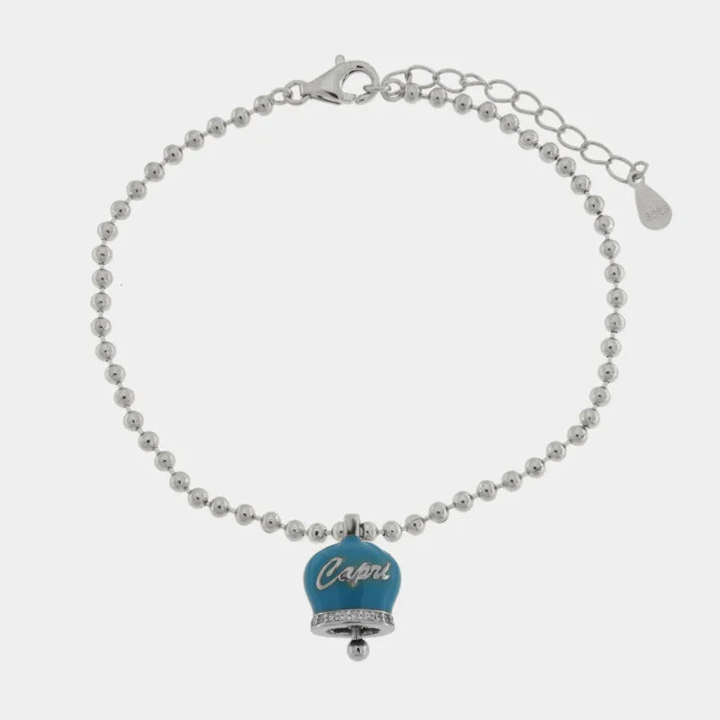 Bracciale in Argento 925 campanella turchese Capri - BYSIMON gioielli