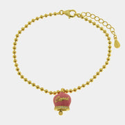 Bracciale in Argento 925 campanella rosa Capri