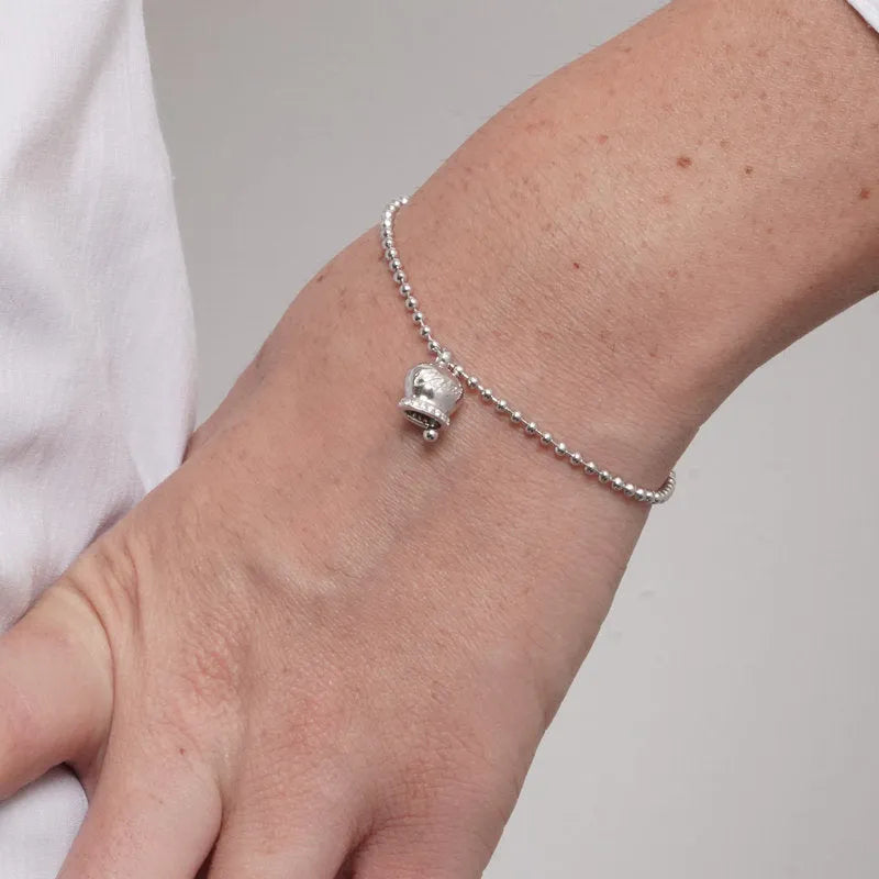 925 Silver Bracelet with Capri bell