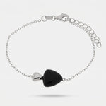 Bracciale in Argento 925 triangolo nero - BYSIMON gioielli