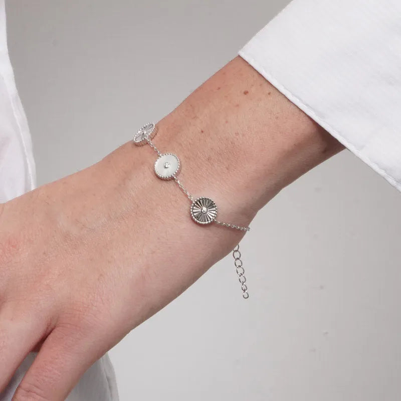 Bracciale in Argento 925 cerchi zirconati - BYSIMON gioielli