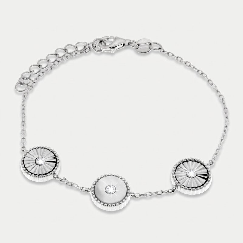 Bracciale in Argento 925 cerchi zirconati - BYSIMON gioielli