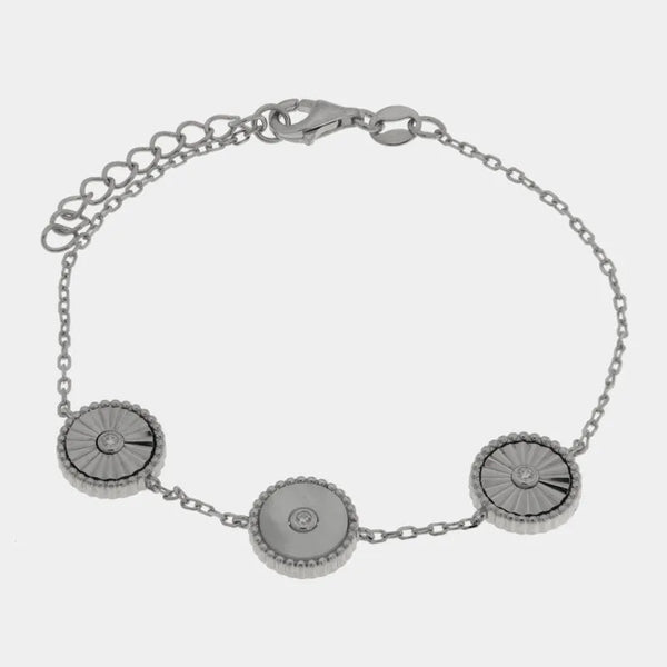 Bracciale in Argento 925 cerchi zirconati - BYSIMON gioielli