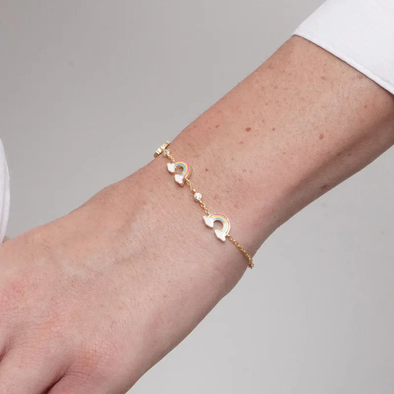 Bracciale in Argento 925 arcobaleno