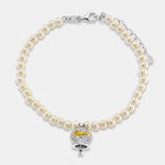 Bracciale in Argento 925 campanella Capri zirconata e perle