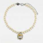Bracciale in Argento 925 campanella Capri con zirconi e perle