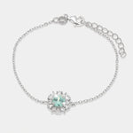 Bracciale in Argento 925 kate con zircone azzurro - BYSIMON gioielli