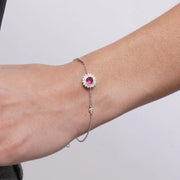 Bracciale in Argento 925 kate con zircone rosso