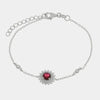 Bracciale in Argento 925 kate con zircone rosso