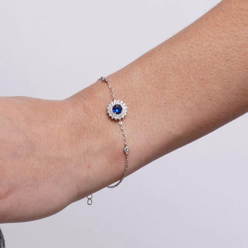 Bracciale in Argento 925 kate con zircone blu