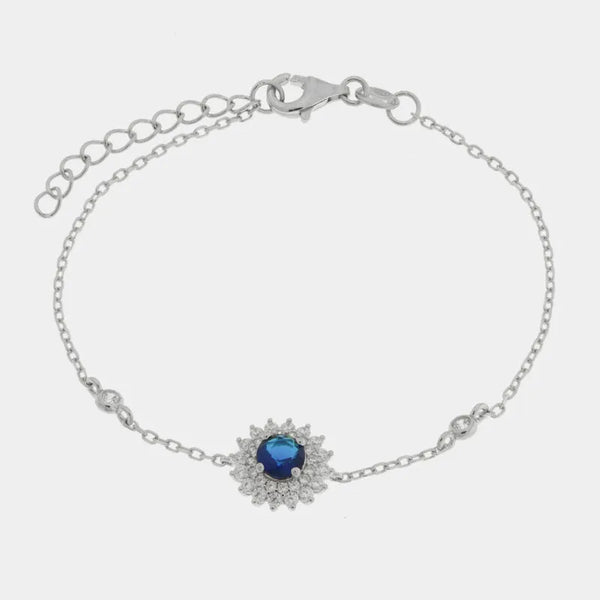 Bracciale in Argento 925 kate con zircone blu