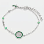 Bracciale in Argento 925 rosario verde - BYSIMON gioielli