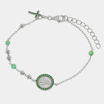 Bracciale in Argento 925 rosario verde - BYSIMON gioielli