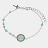 Bracciale in Argento 925 rosario verde