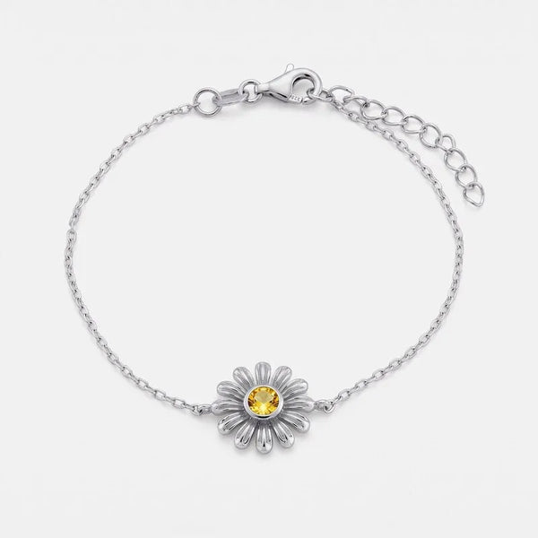 Bracciale in Argento 925 Margherita e petali lucidi