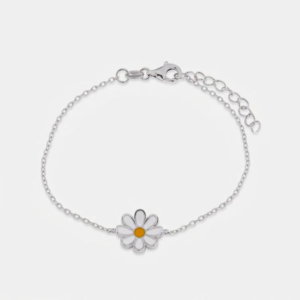 Bracciale in Argento 925 Margherita smaltata