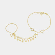 Baciamano in Argento con stelle pendenti