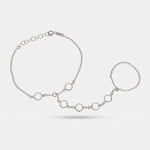 Baciamano in argento 925 con cristalli placcato rodio | baciamano argento BYSIMON