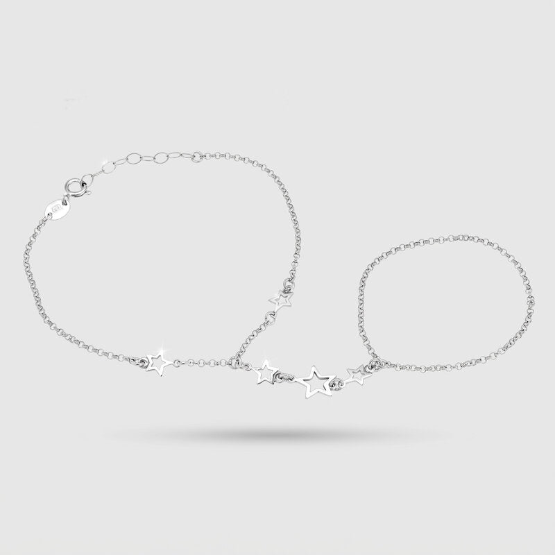 Baciamano in Argento con stelle - BYSIMON gioielli