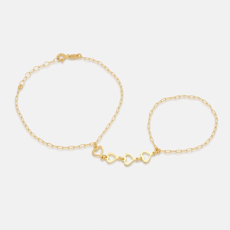 Baciamano in Argento con cuori - BYSIMON gioielli