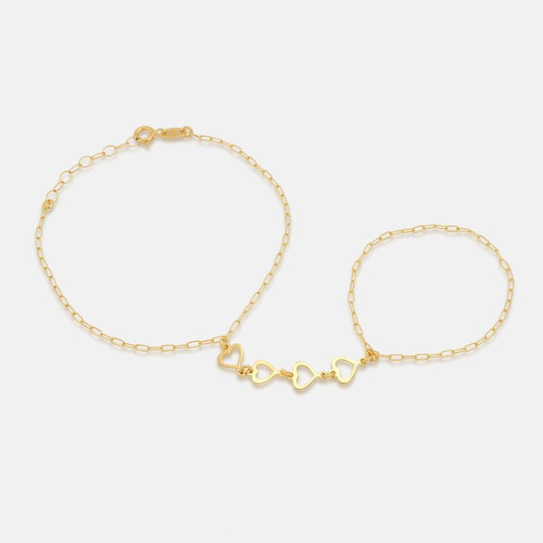 Baciamano in Argento con cuori - BYSIMON gioielli