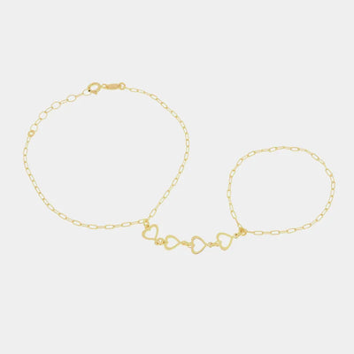 Baciamano in Argento con cuori