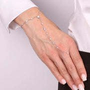 Baciamano in Argento con zirconi trasparenti