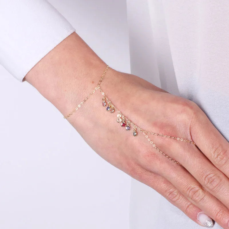 Baciamano in Argento con cristalli pendenti colorati