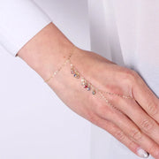 Baciamano in Argento con cristalli pendenti colorati