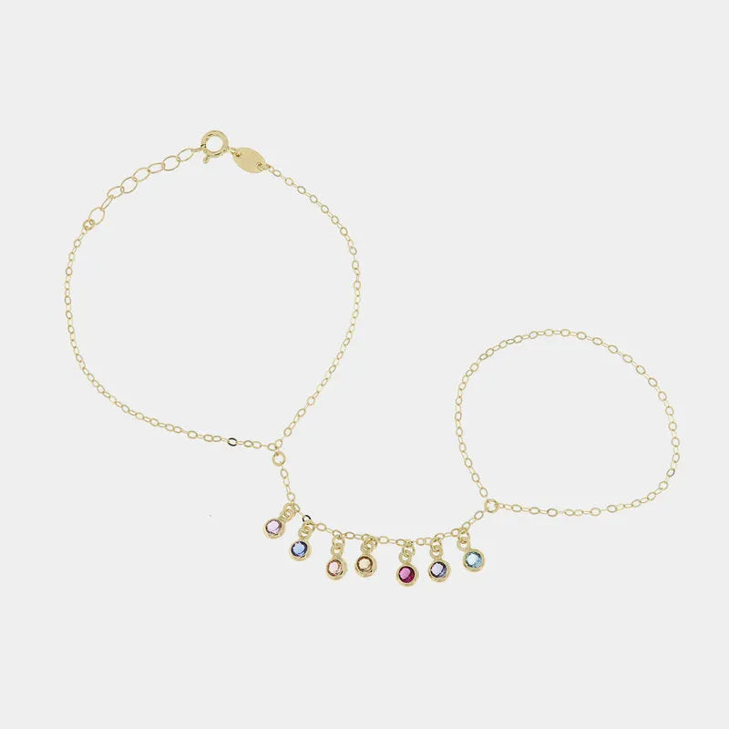 Baciamano in Argento con cristalli pendenti colorati