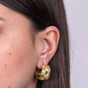 Orecchini in Acciaio a cerchio con cristalli