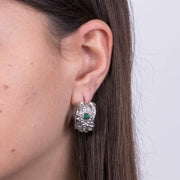 Orecchini in Acciaio a cerchio con cristalli