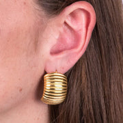 Orecchini in Acciaio semicerchi a righe