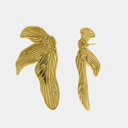 Orecchini in Acciaio foglie pendenti